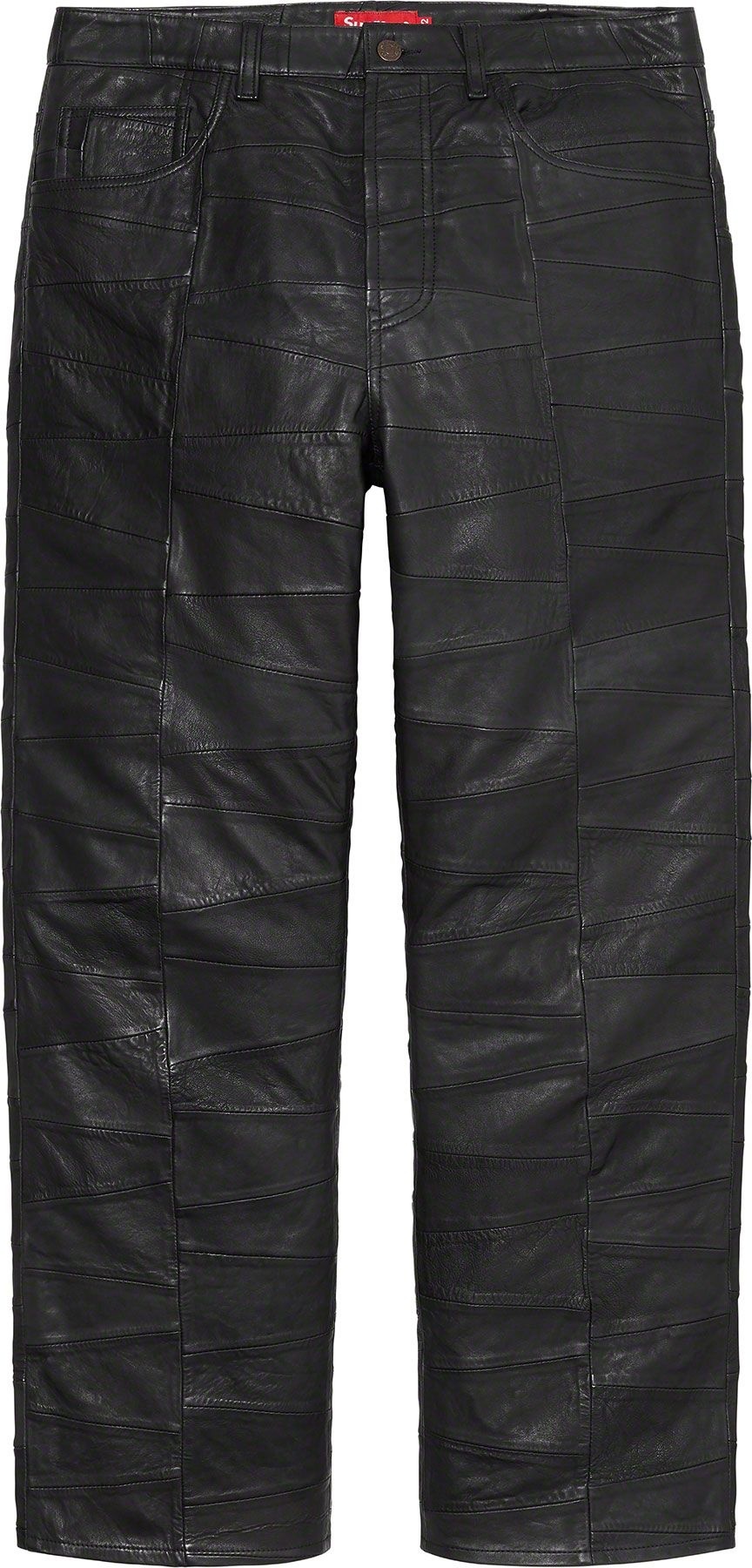 Patchwork Leather 5-Pocket Jean view 6